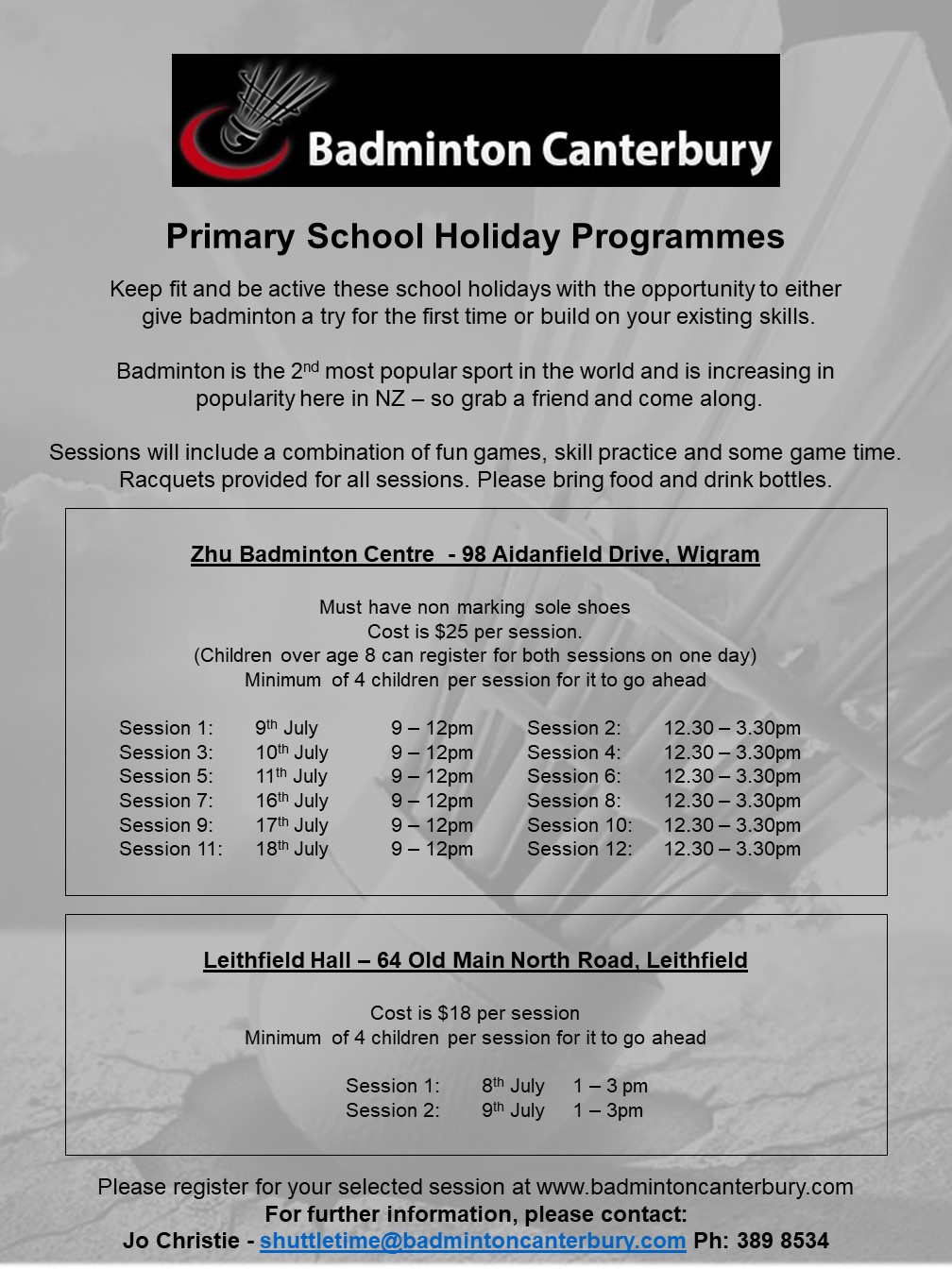 School Holiday Programme - July