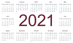 2021 Calendar