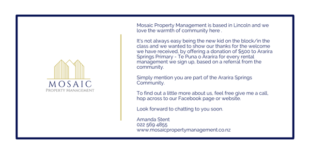 Ararira Springs Donation