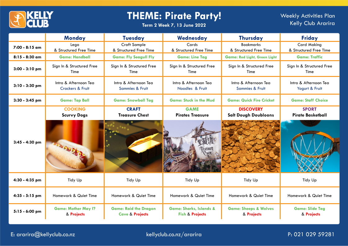 Week 7 Activity Plan - Pirate Party!