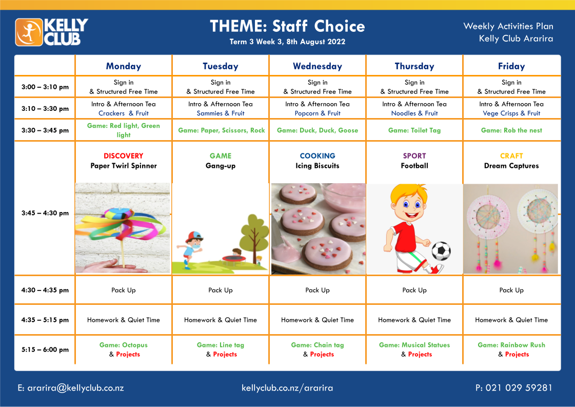Week 3 Activity Plan - Staff Choice
